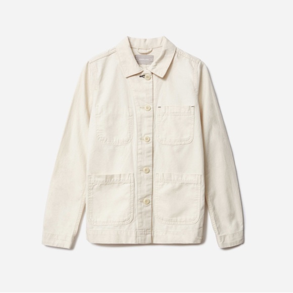 Everlane The Denim Chore Jacket Button in Beige color size M - Picture 9 of 10